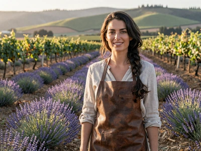 Elena, a 35-year-old vineyard and lavender farm owner in Oregon - millionaire farmers dating profile