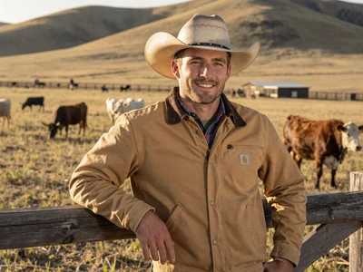 Travis, 33-year-old Nebraska Sandhills cattle rancher smiling by corral fence - nebraska farmers dating