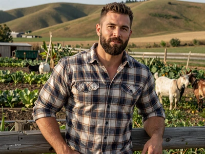 Jake, 37-year-old organic homesteader with goats on Wisconsin Driftless Area farm - dairy farmer dating